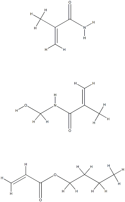 2-Propenoic acid, butyl ester, polymer with N-(hydroxymethyl)-2-methyl-2-propenamide and 2-methyl-2-propenamide Structure