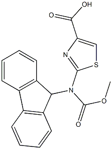 4-Thiazolecarboxylicacid,2-[[(9H-fluoren-9-ylmethoxy)carbonyl]amino]-(9CI) Structure