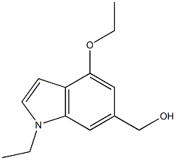 1H-Indole-6-methanol,4-ethoxy-1-ethyl-(9CI) Structure