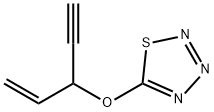 1,2,3,4-Thiatriazole,5-[(1-ethynyl-2-propenyl)oxy]-(9CI) Structure