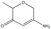 2H-Pyran-3(6H)-one,5-amino-2-methyl-(9CI) Structure