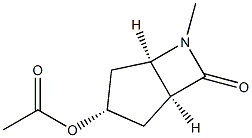 6-Azabicyclo[3.2.0]heptan-7-one,3-(acetyloxy)-6-methyl-,(1R,3R,5S)-rel-(9CI) Structure