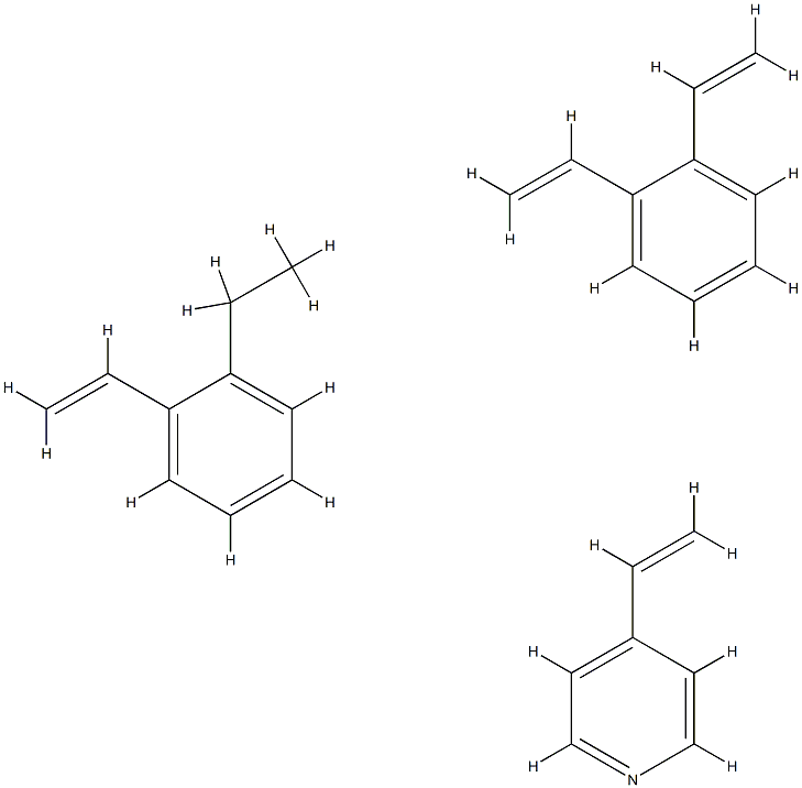 피리딘,4-에테닐-,디에테닐벤젠및에테닐에틸벤젠중합체 구조식 이미지