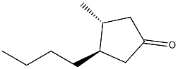 Cyclopentanone, 3-butyl-4-methyl-, (3R,4R)-rel- (9CI) Structure