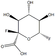 ba-D-글루코피라누론산,1-데옥시-1-플루오로-5-C-플루오로-(9CI) 구조식 이미지