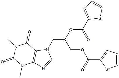 2-티오펜카복실레이트de7-(2,3-디하이드록시프로필)테오필린[프랑스어] 구조식 이미지