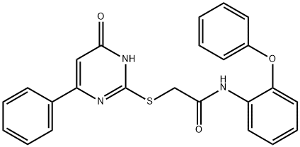 2-[(4-hydroxy-6-phenyl-2-pyrimidinyl)sulfanyl]-N-(2-phenoxyphenyl)acetamide Structure