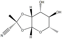 ba-L-Mannopyranose, 1,2-O-[(1R)-1-cyanoethylidene]-6-deoxy- (9CI) Structure