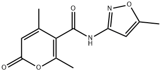 2H-Pyran-5-carboxamide,4,6-dimethyl-N-(5-methyl-3-isoxazolyl)-2-oxo-(9CI) 구조식 이미지