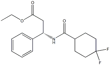 ETHYL (3S)-3-(4,4-DIFLUOROCYCLOHEXANE-1-CARBOXAMIDO)-3-PHENYLPROPANOATE Structure