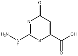 4H-1,3-Thiazine-6-carboxylicacid,2-hydrazino-4-oxo-(9CI) Structure