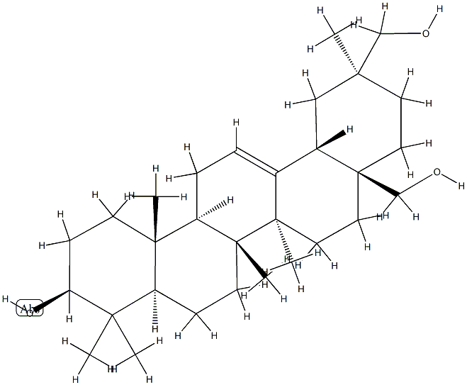 Olean-12-ene-3β,28,30-triol Structure