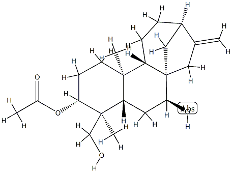 Kaura-16-ene-3α,7β,19-triol 3-acetate 구조식 이미지