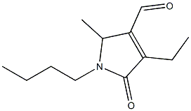 1H-Pyrrole-3-carboxaldehyde,1-butyl-4-ethyl-2,5-dihydro-2-methyl-5-oxo-(9CI) Structure