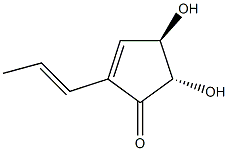 2-Cyclopenten-1-one,4,5-dihydroxy-2-(1E)-1-propenyl-,(4R,5S)-rel-(9CI) Structure