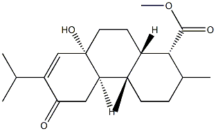 (1R)-1,2,3,4,4a,4bα,5,6,8a,9,10,10aα-Dodecahydro-8aα-hydroxy-1,4aβ-dimethyl-7-isopropyl-6-oxophenanthrene-1α-carboxylic acid methyl ester 구조식 이미지