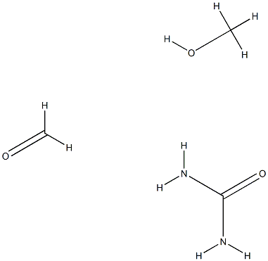 요소,포름알데히드및​​메탄올이포함된중합체 구조식 이미지