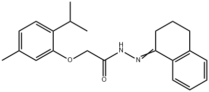 N'-[3,4-dihydro-1(2H)-naphthalenylidene]-2-(2-isopropyl-5-methylphenoxy)acetohydrazide Structure