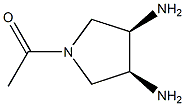 3,4-Pyrrolidinediamine,1-acetyl-,(3R,4S)-rel-(9CI) Structure