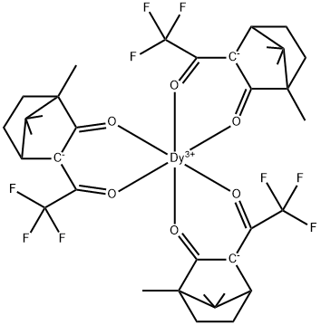 tris[1,7,7-trimethyl-3-(trifluoroacetyl)bicyclo[2.2.1]heptan-2-onato-O,O']dysprosium  구조식 이미지