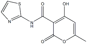 2H-Pyran-3-carboxamide,4-hydroxy-6-methyl-2-oxo-N-2-thiazolyl-(9CI) 구조식 이미지