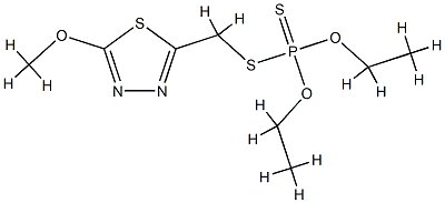 diethoxy-[(5-methoxy-1,3,4-thiadiazol-2-yl)methylsulfanyl]-sulfanylide ne-phosphorane Structure