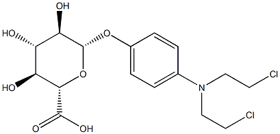 4-(N,N-bis(2-chloroethyl)amino)phenyl O-beta-D-glucopyranosiduronic acid Structure