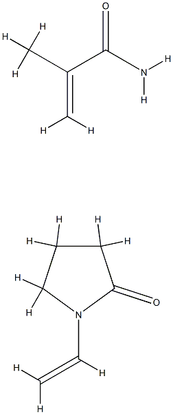 2-Propenamide, 2-methyl-, polymer with 1-ethenyl-2-pyrrolidinone Structure