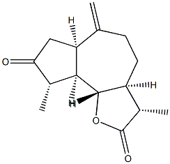 (3S,3aβ,6aβ,9aβ,9bα)-Dodecahydro-3β,9β-dimethyl-6-methyleneazuleno[4,5-b]furan-2,8-dione Structure