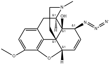 8β-Azido-6,7-didehydro-4,5α-epoxy-3-methoxy-17-methylmorphinan-14-ol Structure