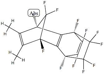 1,2,3,4,5,8,9,9,10,10,11,11-Dodecafluoro-1,4,5,8-tetrahydro-6,7-dimethyl-1α,4α-ethano-5α,8α-methanonaphthalene 구조식 이미지