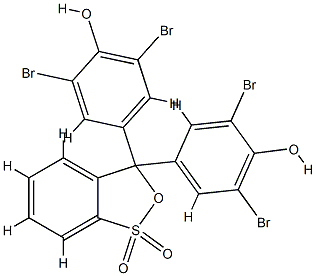 2-[Bis(3,5-dibromo-4-hydroxyphenyl)hydroxymethyl]benzenesulfonic acid γ-sultone Structure