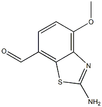 7-Benzothiazolecarboxaldehyde,2-amino-4-methoxy-(9CI) Structure