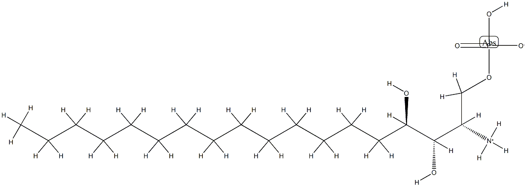 4-하이드록시스핑가닌-1-포스페이트(SaccharoMycesCerevisiae) 구조식 이미지