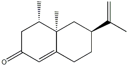 (-)-nootkatone,5,6-dimethyl-8-isopropenylbicyclo[4.4.0]dec-1-en-3-one 구조식 이미지