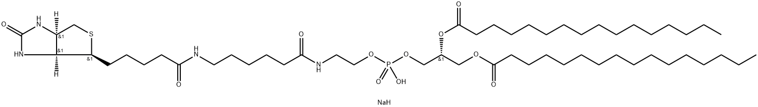 1,2-dipalMitoyl-sn-glycero-3-phosphoethanolaMine-N-(cap biotinyl) (sodiuM salt) Structure