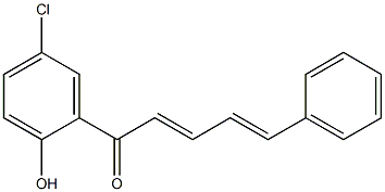 1-(5-chloro-2-hydroxyphenyl)-5-phenyl-2,4-pentadien-1-one Structure