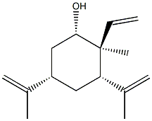 (1S)-2-Methyl-3α,5α-diisopropenyl-2β-vinylcyclohexanol 구조식 이미지