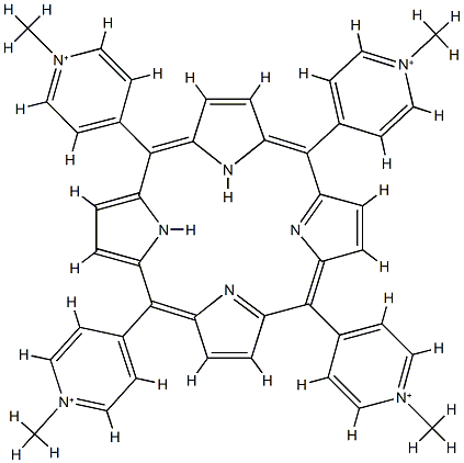Tetrakis(4-N-methylpyridyl)porphine Structure