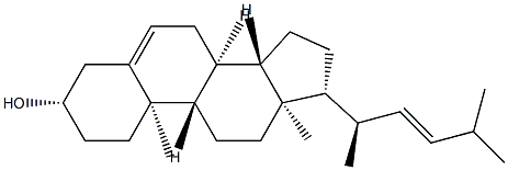 (22E)-24,24-Dimethylchola-5,22-dien-3β-ol Structure