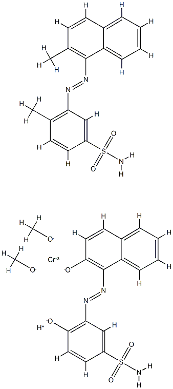 hydrogen bis[1-[(5-(aminosulphonyl)-2-hydroxyphenyl)azo]2-naphtholato(2-)]chromate(1-) Structure