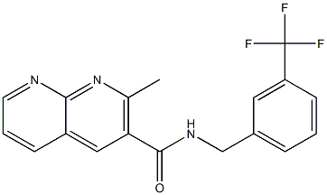 1,8-Naphthyridine-3-carboxamide,2-methyl-N-[[3-(trifluoromethyl)phenyl]methyl]-(9CI) 구조식 이미지