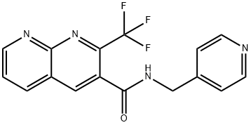 1,8-Naphthyridine-3-carboxamide,N-(4-pyridinylmethyl)-2-(trifluoromethyl)-(9CI) 구조식 이미지