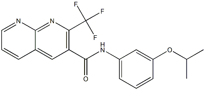 1,8-Naphthyridine-3-carboxamide,N-[3-(1-methylethoxy)phenyl]-2-(trifluoromethyl)-(9CI) 구조식 이미지