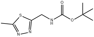 (5-Methyl-[1,3,4]thiadiazol-2-ylmethyl)-carbamic acid tert-butyl ester 구조식 이미지