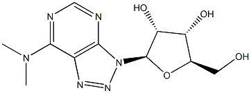3-(β-D-Ribofuranosyl)-7-(dimethylamino)-3H-1,2,3-triazolo[4,5-d]pyrimidine 구조식 이미지