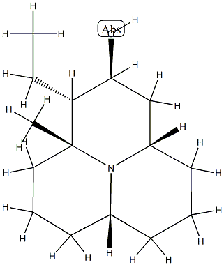 (1S,3aβ,6aβ)-Dodecahydro-1α-ethyl-9aβ-methylpyrido[2,1,6-de]quinolizin-2β-ol Structure