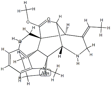 2α,5-Epoxy-1,2-dihydro-16-(hydroxymethyl)-1-methyl-4,5-secoakuammilan-17-oic acid methyl ester 구조식 이미지