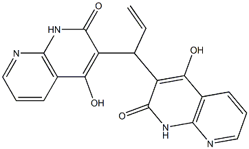 1,8-Naphthyridin-2(1H)-one,3,3-(2-propenylidene)bis[4-hydroxy-(9CI) Structure