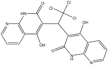 1,8-Naphthyridin-2(1H)-one,3,3-(2,2,2-trichloroethylidene)bis[4-hydroxy-(9CI) 구조식 이미지